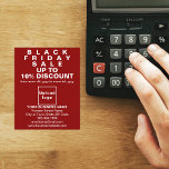 Venta de Business Black Friday en rojo Flyer<br><div class="desc">Volante de personalizable con Black Friday Sale, su nombre comercial y otra información de su negocio, un material de marketing que puede utilizar para atraer a más clientes. Personalizar y repártelo para atraer a más clientes a que compren sus productos o clientes para que les gusten sus servicios. Los colores...</div>
