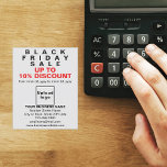 Venta de Business Black Friday en White Flyer<br><div class="desc">Volante de personalizable con Black Friday Sale, su nombre comercial y otra información de su negocio, un material de marketing que puede utilizar para atraer a más clientes. Personalizar y repártelo para atraer a más clientes a que compren sus productos o clientes para que les gusten sus servicios. Los colores...</div>