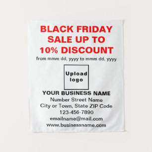 Venta de Business Black Friday sobre Tapiz Blanco