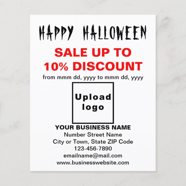 Venta de Business Halloween en White Flyer (Frente)