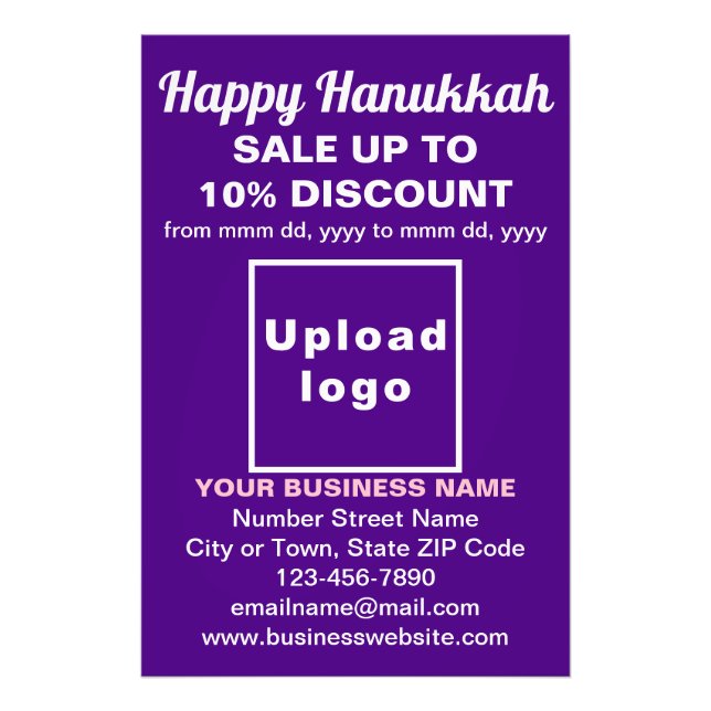 Venta de Business Hanukkah en papel de foto morado (Frente)