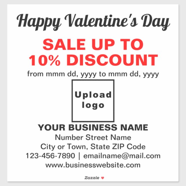 Venta de Business Valentine en Pegatina de Vinilo  (Hoja)