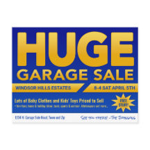 Venta de Garage Enorme - Tarjeta Postal