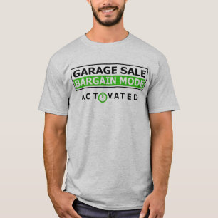 venta de garage, modo gangas, camisa divertida