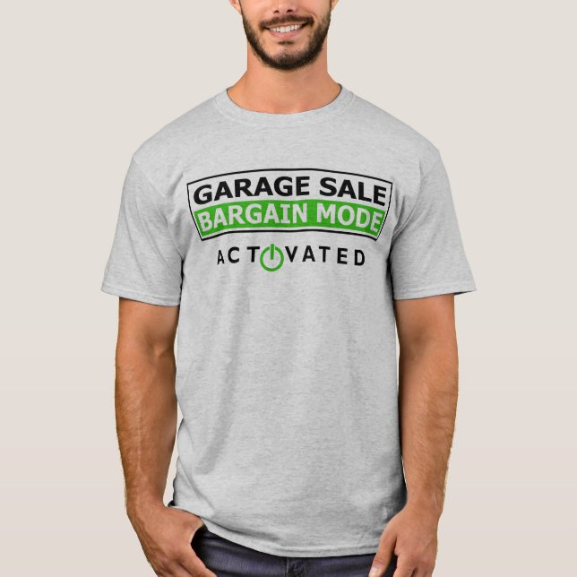 venta de garage, modo gangas, camisa divertida (Anverso)