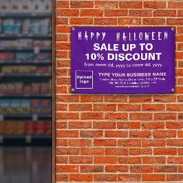 Venta de Halloween de negocios en pancarta rectang