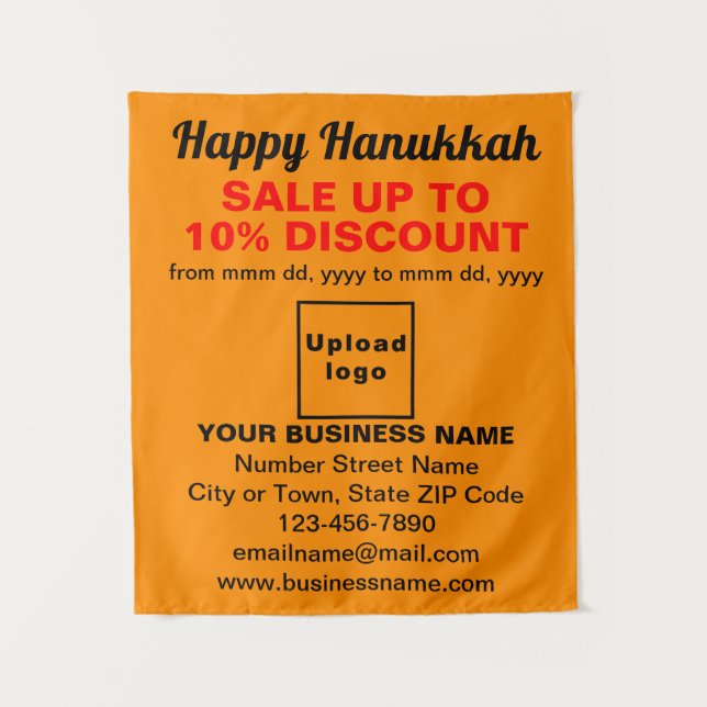 Venta de Hanukkah Business sobre tapiz de color Na (Anverso)