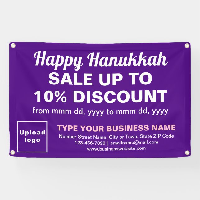 Venta de Hanukkah de negocios en pancarta rectangu (Horizontal)