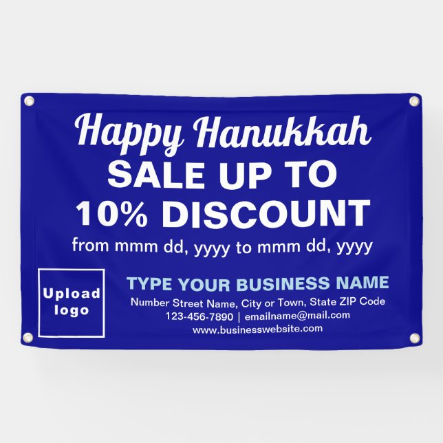 Venta de Hanukkah de negocios en pancarta rectangu (Horizontal)