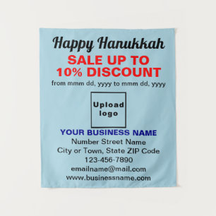 Venta de Hanukkah de Negocios en Tapiz Azul Claro