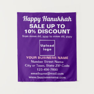 Venta de Hanukkah de Negocios en Tapiz Púrpura