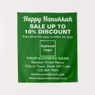 Venta de Hanukkah de Negocios en Tapiz Verde