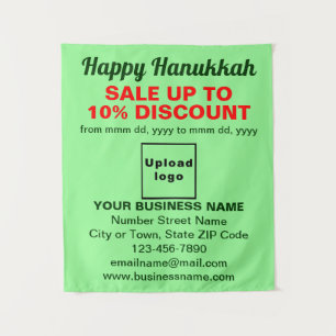 Venta de Hanukkah de Negocios en Tapiz Verde Claro