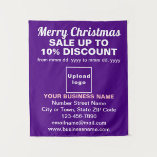 Venta de Navidad de Negocios en Tapiz Púrpura