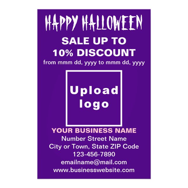 Venta de negocios de Halloween en papel de foto mo (Frente)