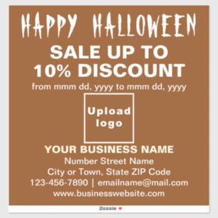 Venta de negocios de Halloween en pegatina de vini