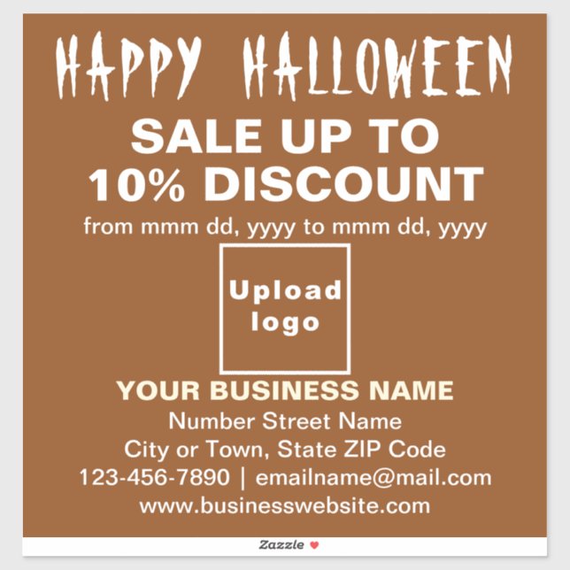 Venta de negocios de Halloween en pegatina de vini (Hoja)