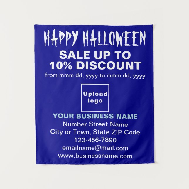 Venta de negocios de Halloween en Tapiz Azul (Anverso)