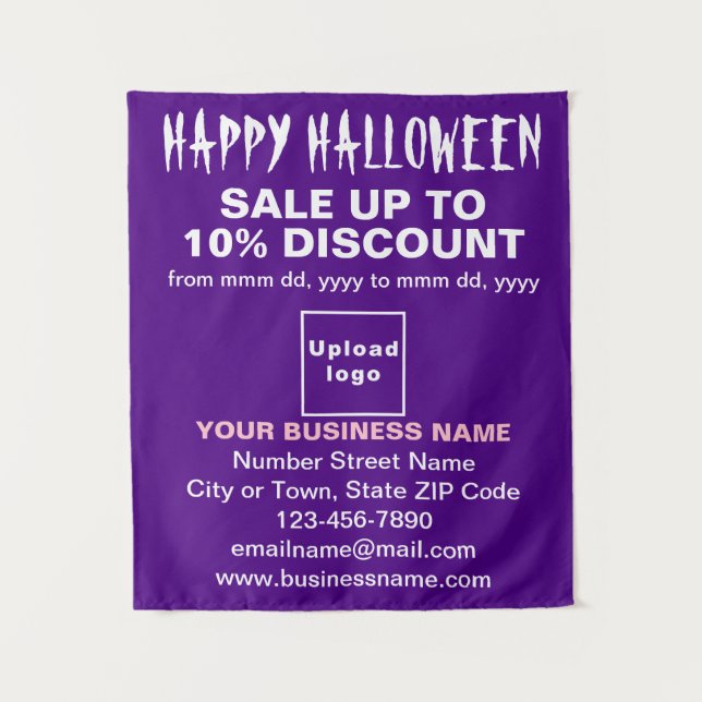 Venta de negocios de Halloween en Tapiz Púrpura (Anverso)
