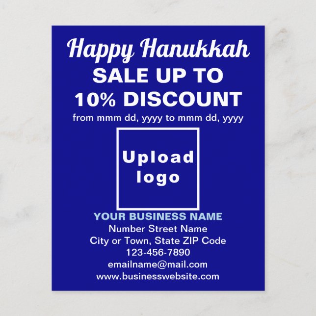 Venta de negocios de Hanukkah en Blue Flyer (Frente)