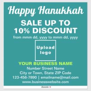 Venta de negocios de Hanukkah en Pegatina de vinil