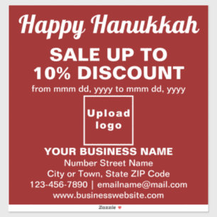 Venta de negocios de Hanukkah en Pegatina de vinil