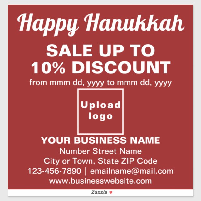 Venta de negocios de Hanukkah en Pegatina de vinil (Hoja)