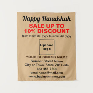 Venta de negocios de Hanukkah en tapiz marrón clar