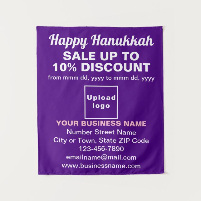 Venta de negocios de Hanukkah en Tapiz Púrpura (Anverso)