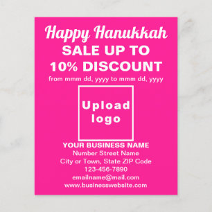 Venta de negocios de Hanukkah en volante rosa