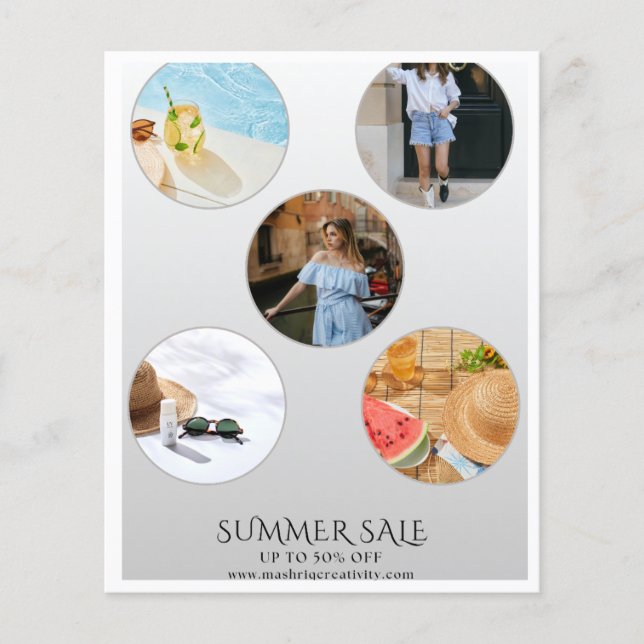 Venta de verano Chic Folleto de boutique de estilo (Frente)