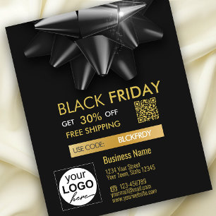 Venta de Viernes Negro Noble Bow QR Código Volante