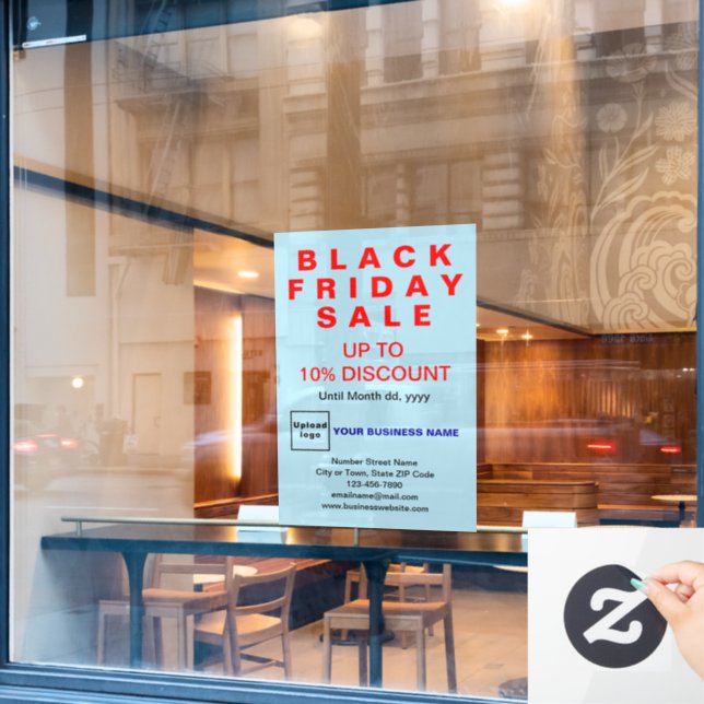 Venta del Viernes Negro Empresarial Vinilo para Ve (Ventana de cafetería)