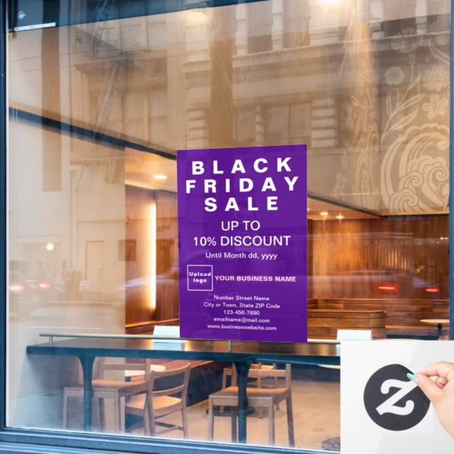 Venta del Viernes Negro Empresarial Vinilo para Ve (Ventana de cafetería)
