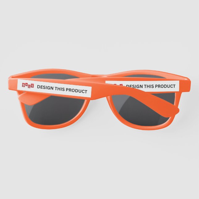 VENTA! Gafas de sol plásticas - Naranja - Personal (Reverso)