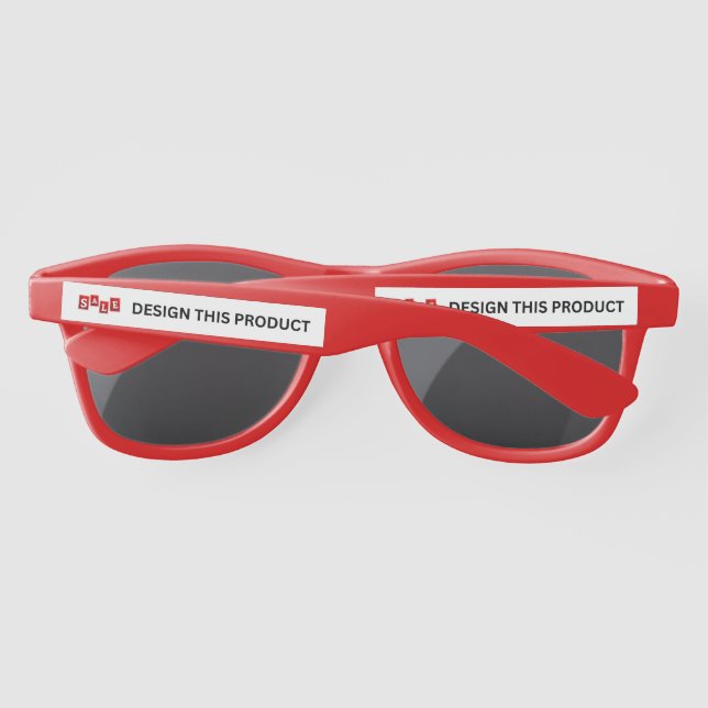 VENTA! Gafas de sol plásticas - Rojo - Personaliza (Reverso)