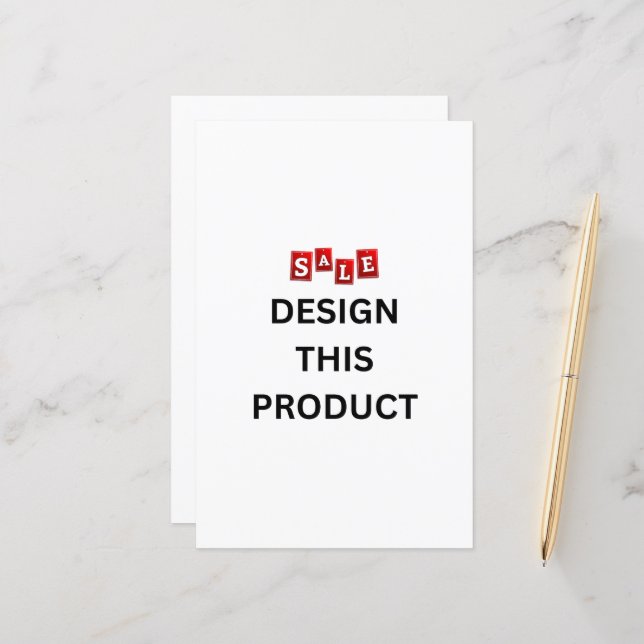 VENTA! Hoja de papel - 5,5" x 8,5" - Personalizado (Anverso/Reverso In Situ)