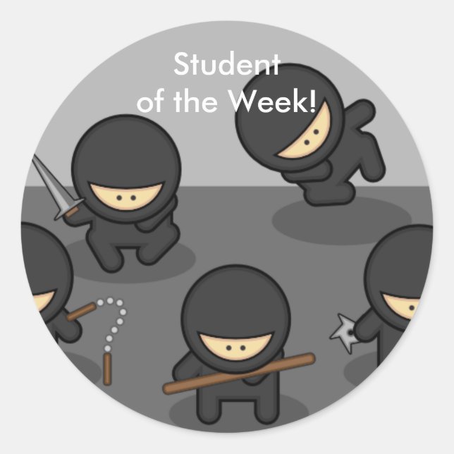 VENTA! Pegatinas de Ninja Student of Week (Anverso)