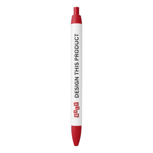VENTA! Pluma - Tinta azul - Personalizado - Rojo - (Frente vertical)