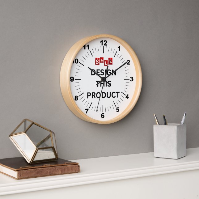 VENTA! Reloj de pared, marco de madera natural red (Oficina)