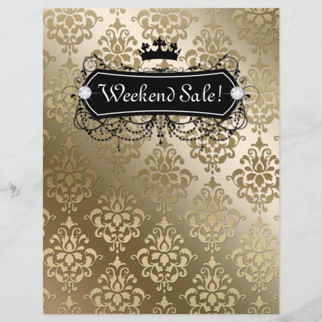 VENTA Volante Moda Joyería Salón Crown Gold (Frente)