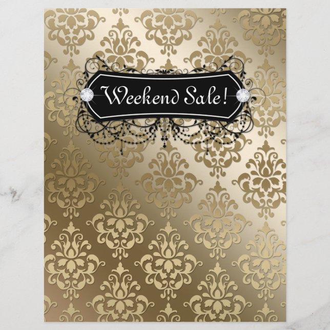 VENTA Volante Moda Joyería Salon Makeup Gold (Frente)