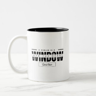 Ventana a mi taza de café del corazón