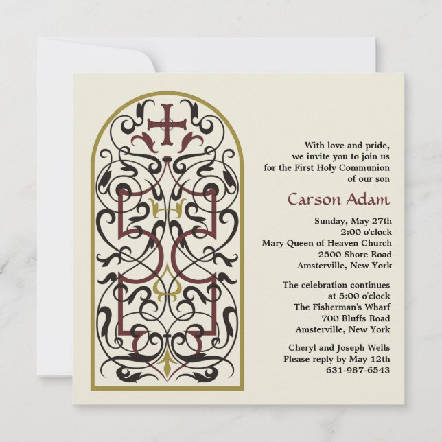 Ventana Catedral Invitación religiosa (Anverso)