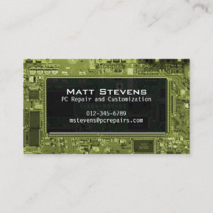 Ventana Circuitos de la tarjeta de visita de repar