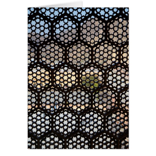 ventana de celosía geométrica, India (Frente)