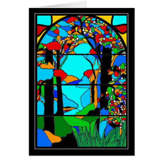 Ventana de cristal manchado de la vista de arte vi