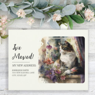Ventana de gato de Invitación móvil Flores púrpura