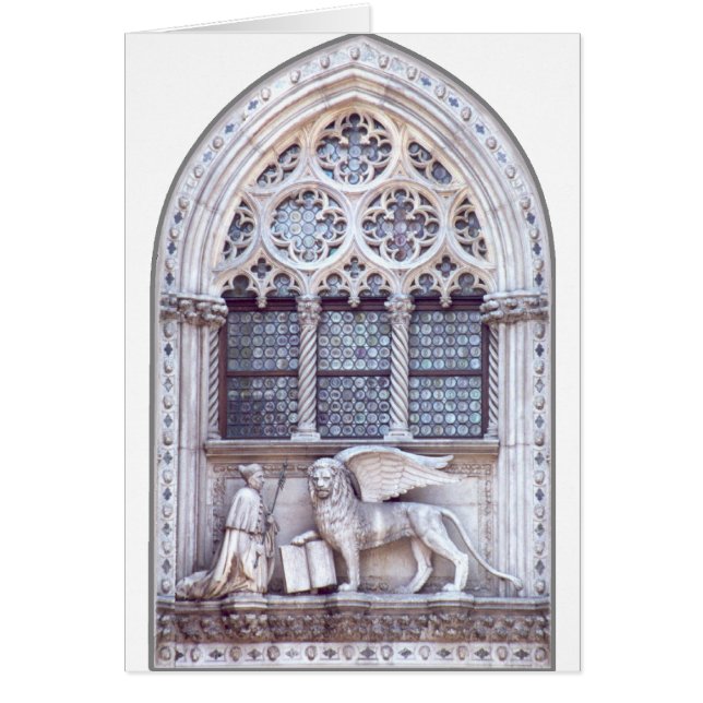 Ventana de león alado de San Marco (Frente)