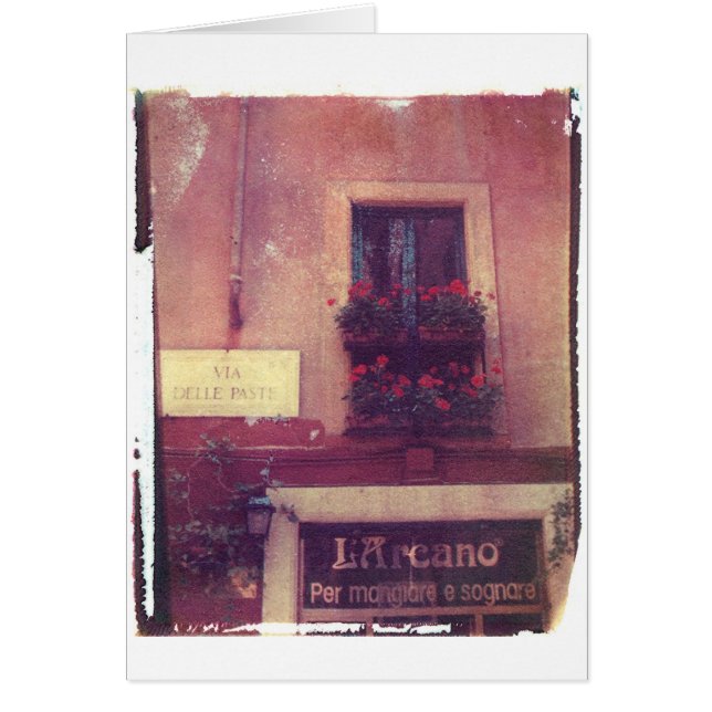 Ventana de Roma con los geranios (Frente)